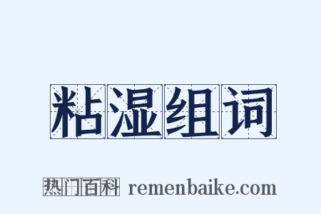 粘湿组词是什么意思的图片